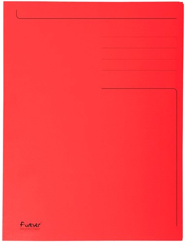 Exacompta chemise de classement Foldyne ft 24 x 35 cm (pour ft folio), rouge, paquet de 50 pièces