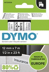 Dymo D1 tape 12 mm, zwart op wit 1 Stuk