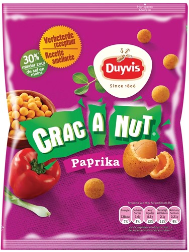 Duyvis noix Crac A Nut paprika, sachet de 200 grammes