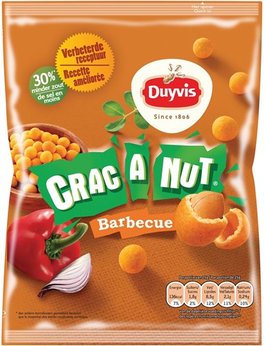 Duyvis noix Crac A Nut barbecue, sachet de 200 grammes
