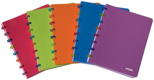 Atoma Tutti Frutti schrift, ft A5, 144 bladzijden, commercieel geruit, geassorteerde kleuren