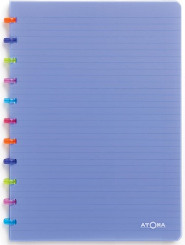 Atoma Tutti Frutti schrift, ft A4, 144 bladzijden, gelijnd, transparant blauw