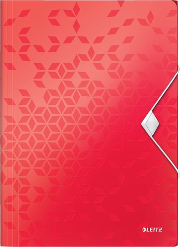 Leitz WOW chemise à élastiques et rabats, ft A4, rouge