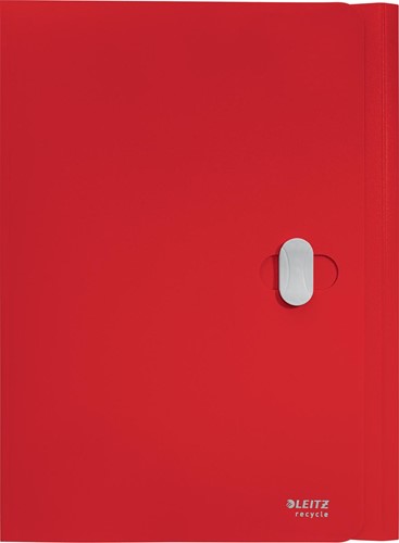 Leitz Recycle chemise à rabats, en PP, ft A4, rouge
