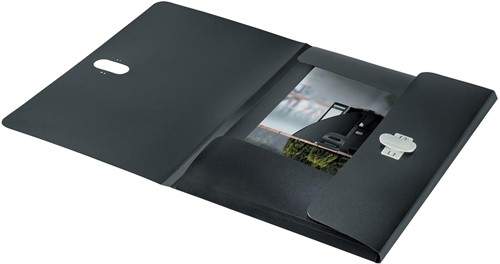 Leitz Recycle chemise à élastiques à 3 rabats, en PP, ft A4, noir