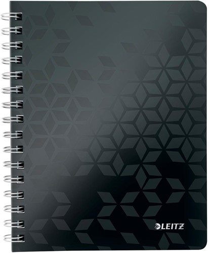 Leitz WOW cahier, ft A4, ligné, noir
