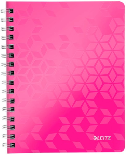 Leitz WOW cahier, ft A4, quadrillé 5 mm, rose