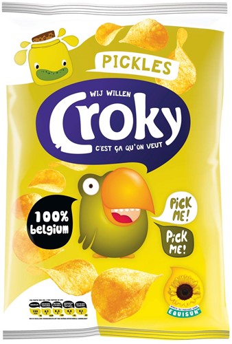 Croky chips pickles, sachet de 100 g