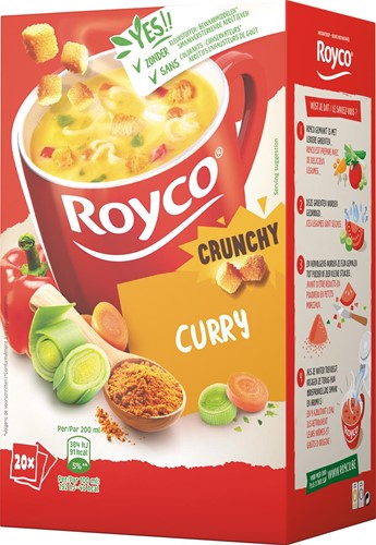 Royco Minute Soup curry avec croûtons, paquet de 20 sachets