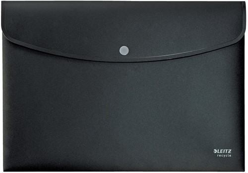 Leitz Recycle enveloppe projet A4, en plastique 80 % recyclé, noir