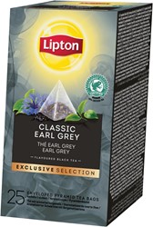 Lipton thee Exclusive Selection, Earl Grey, doos van 25 zakjes 25 Stuk