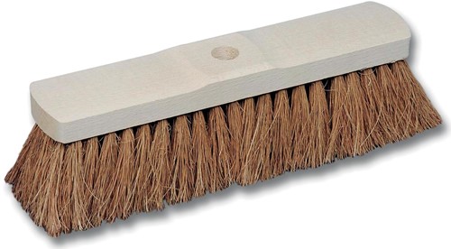 Balai coco en bois brut de 32 cm
