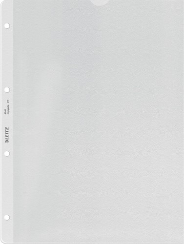 Leitz geperforeerde showtas Premium, ft A4, PVC, copy safe, transparant, pak van 100 stuks