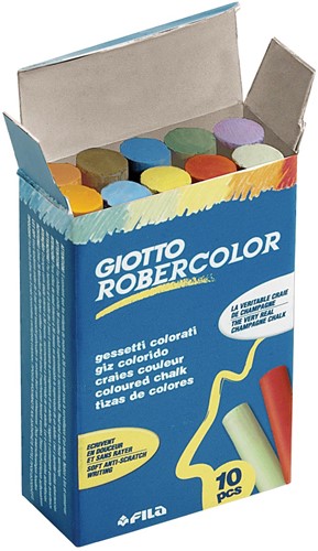 Giotto krijt Robercolor, doos met 10 krijtjes in geassorteerde kleuren