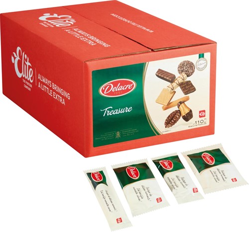 Elite Biscuits Treasure by Delacre, boîte de 900 g (110 pièces)