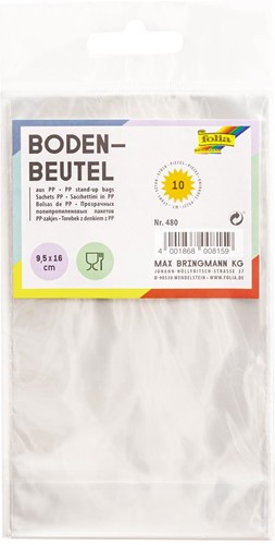 Folia sachets transparents, ft 95 x 160 mm, paquet de 100 pièces