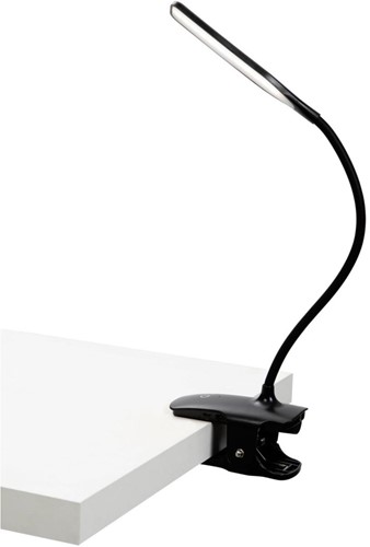 ALBA LED lampe de Bureau LED sans fil Clip, avec pince, noir