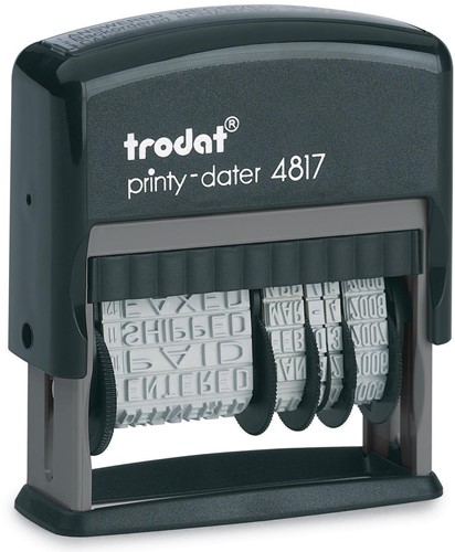 Trodat tekststempel met datum Printy 4817 woorden: faxé le, par e-mail, reçu le, répondu le, saisi le,...