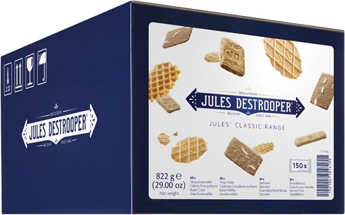Jules Destrooper koekjes, Jules' Classic Range, doos van 150 stuks 822 Gram