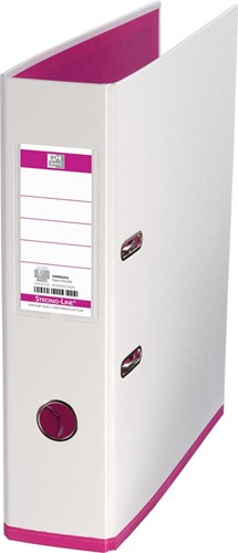 OXFORD MyColour classeur, format A4, en carton, dos de 8 cm, blanc-rose