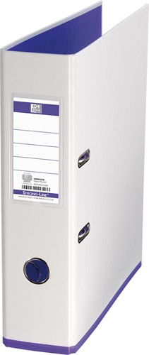 OXFORD MyColour classeur, format A4, en carton, dos de 8 cm, blanc-violet