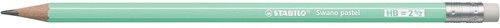 STABILO Swano pastel crayon, HB, avec gomme, vert