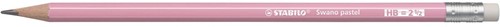 STABILO Swano pastel crayon, HB, avec gomme, rose