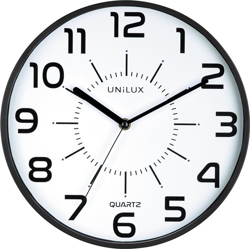Unilux Pop horloge murale, diamètre 30 cm, noir 1 Stuk