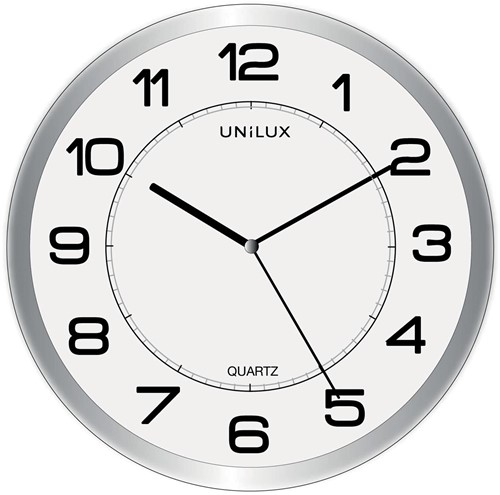 Unilux Magnet horloge murale, magnetisch, diamètre 30,5 cm, gris-blanc 1 Stuk