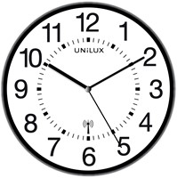 Unilux Wave horloge murale, radiopilotée, diamètre 30 cm, noir-blanc 1 Stuk