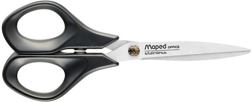 Maped schaar Advanced, ft 17 cm, rechts, scherpe punt, RVS, zwart, blister van 1 stuk