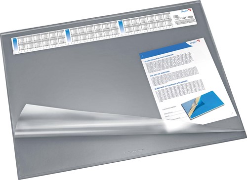 Läufer Synthos sous-main avec couverture, ft 52 x 65 cm, gris