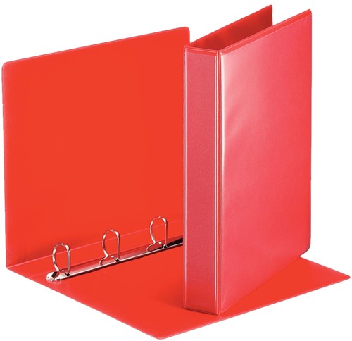Esselte personaliseerbare ringmap, rug van 5,1 cm, 4 D-ringen van 30 mm, rood 1 Stuk