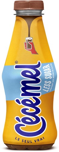 Cécémel lait au chocolat less sugar, bouteille de 300 ml, paquet de 12 pièces