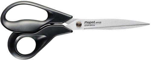 Maped schaar Advanced, ft 21 cm, rechts, scherpe punt, RVS, zwart, blister van 1 stuk