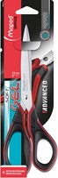Maped schaar Advanced Softgel, ft 21 cm, rechts, scherpe punt, RVS, zwart/rood, blister van 1 stuk-2