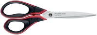 Maped schaar Advanced Softgel, ft 21 cm, rechts, scherpe punt, RVS, zwart/rood, blister van 1 stuk