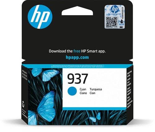 HP cartouche d'encre 937, 800 pages, OEM 4S6W2NE, cyan