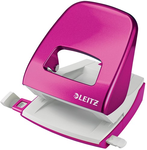 Leitz Perforateur de bureau NeXXt Series WOW, métal, 30 feuilles, rose, sous blister