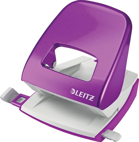 Leitz NeXXt Series WOW Perforateur de bureau, métal, 30 feuilles, pourpre, sous blister