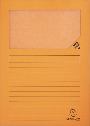Exacompta L-map met venster Forever, pak van 100 stuks, oranje 100 Stuk