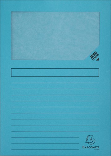 Exacompta pochette coin à fenêtre Forever, paquet de 100 pièces, bleu clair 100 Stuk