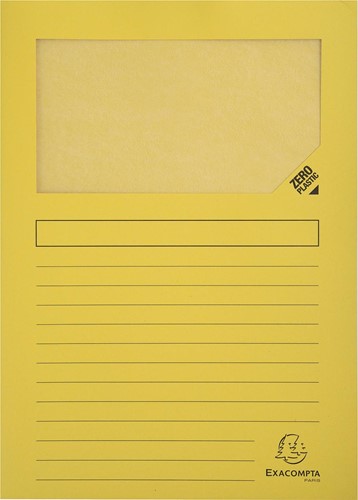 Exacompta pochette coin à fenêtre Forever, paquet de 100 pièces, jaune 100 Stuk