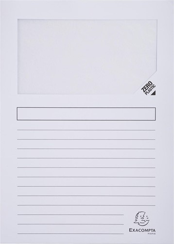 Exacompta L-map met venster Forever, pak van 100 stuks, wit 100 Stuk