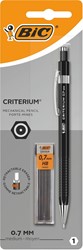 Bic porte-mines Criterium, blister de 1 pièce + 12 recharges (gratuit), noir, 0,7 mm