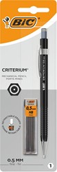 Bic porte-mines Criterium, blister de 1 pièce + 12 recharges (gratuit), noir, 0,5 mm