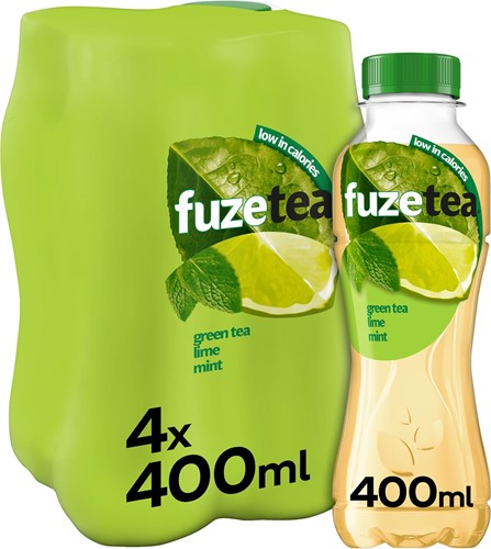 Fuze Tea boisson rafraîchissant, non pétillant,  bouteille de 40 cl, paquet de 24 pièces, citron vert men