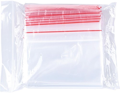 OFFICE products gripsealzakje, transparant, pak van 100 stuks, 120 x 180 mm