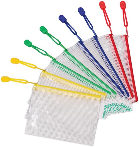 Tarifold pochette à zip, ft A6, paquet de 8 pièces en couleurs assorties