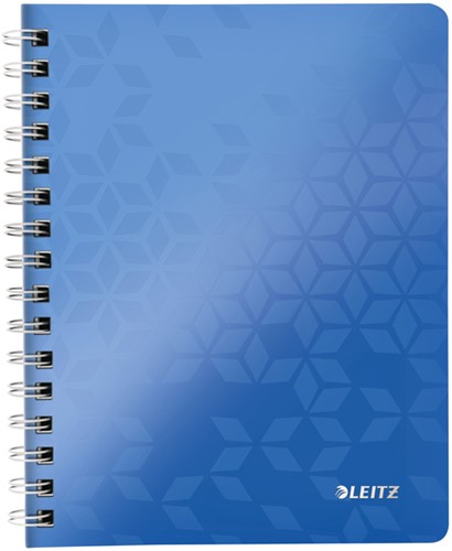 Notitieboek Leitz WOW A5 spiraal PP lijn blauw 1 Stuk